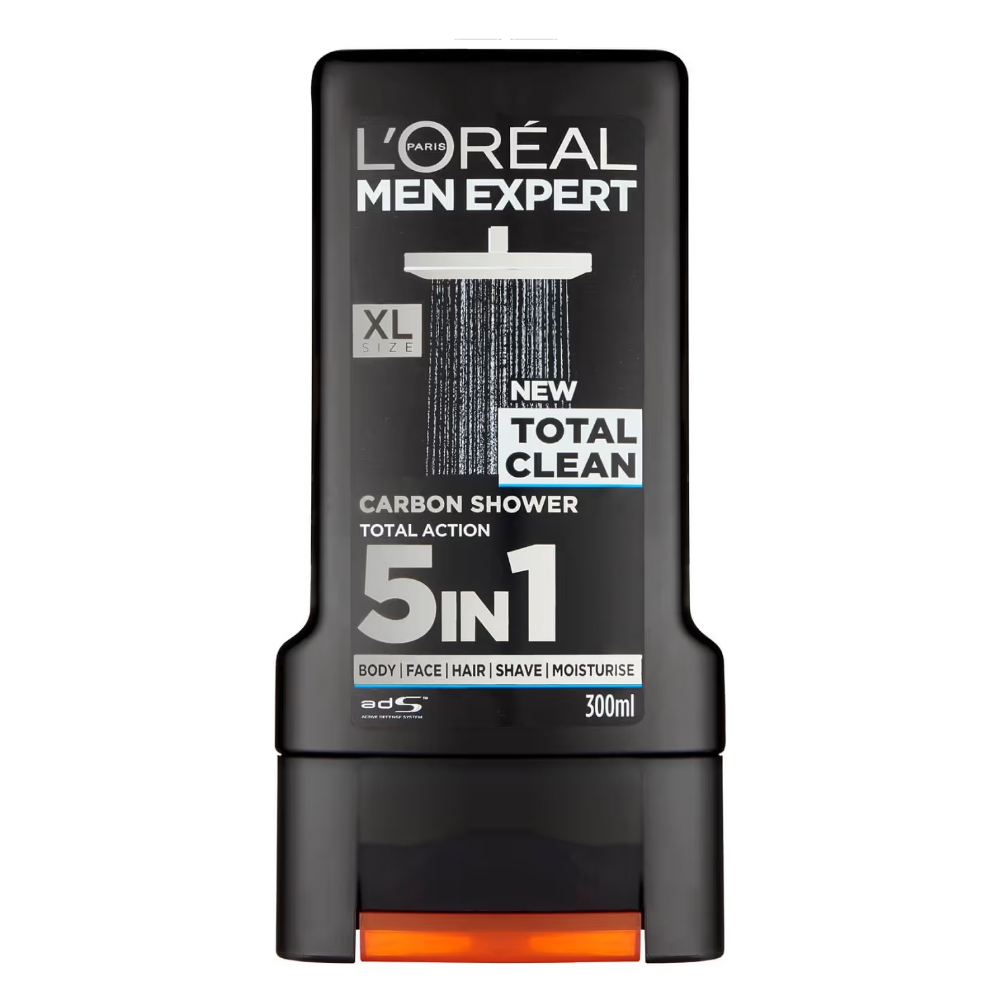 ژل دوش آقایان لورال کربن LOreal Total Clean حجم 400 میلی لیتر