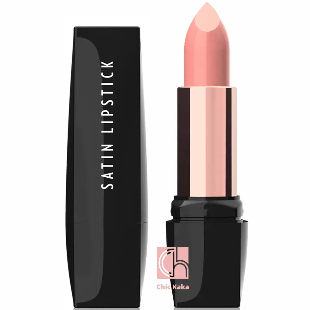 رژ لب ساتین 02 رنگ صورتی ملایم مخملی