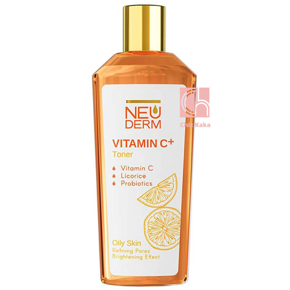 تونر پاک کننده پوست صورت حاوی ویتامین C مناسب پوست چرب 200 میل نئودرم