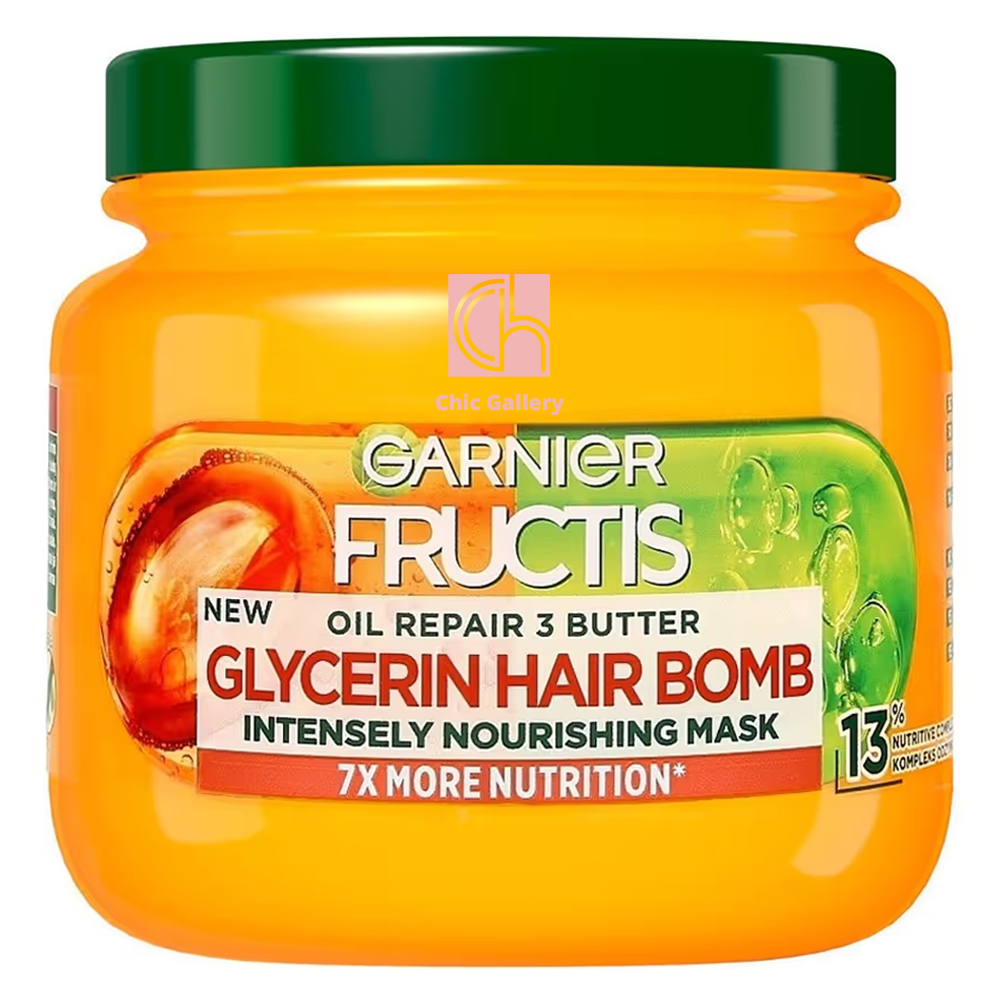 ماسک موی مغذی بمب گلیسیرین گارنیر Glycerin Hair Bomb حجم 320 میلی لیتر