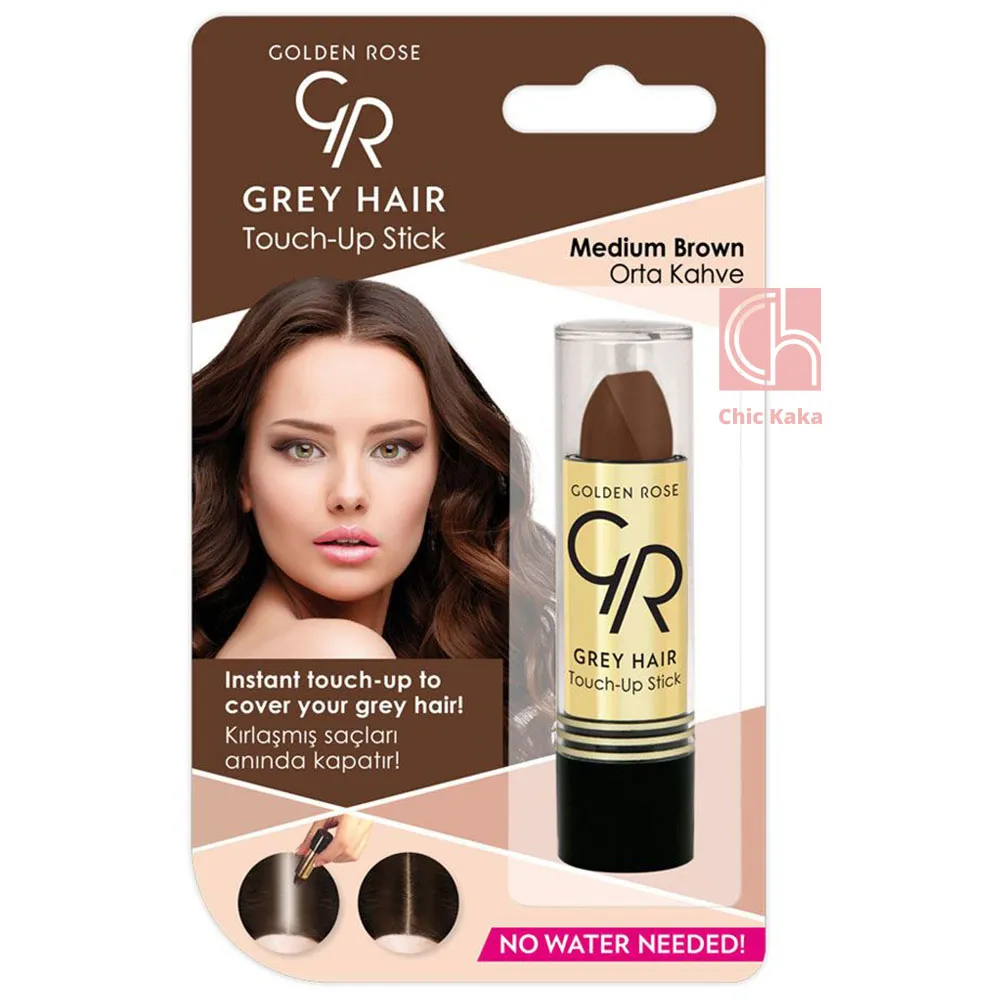 استیک پوشاننده موی سفید Touch-Up قهوه ای متوسط 03 medium Brown | رفع فوری سفیدی مو بدون رنگ کردن